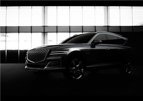 제네시스 GV80 전측면 외관 [제네시스 제공]